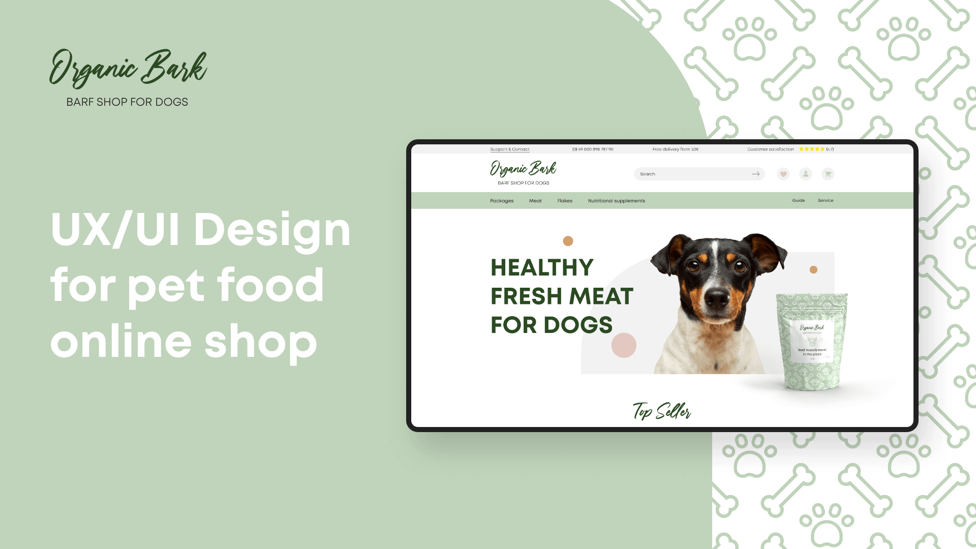 UX/UI Design for pet food online shop